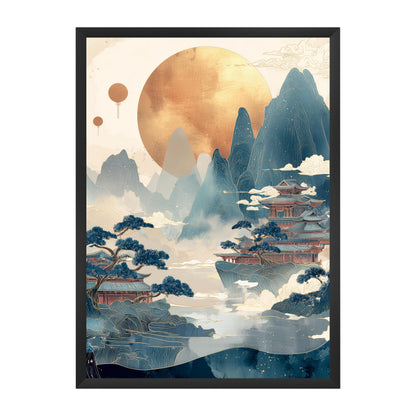 Japan Village — Wooden Framed Poster