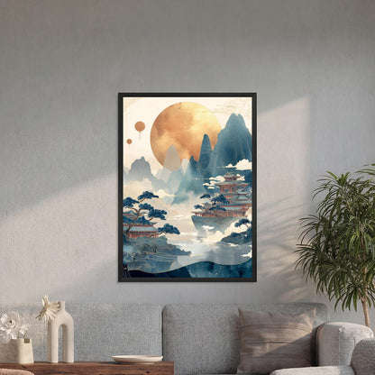 Japan Village — Wooden Framed Poster