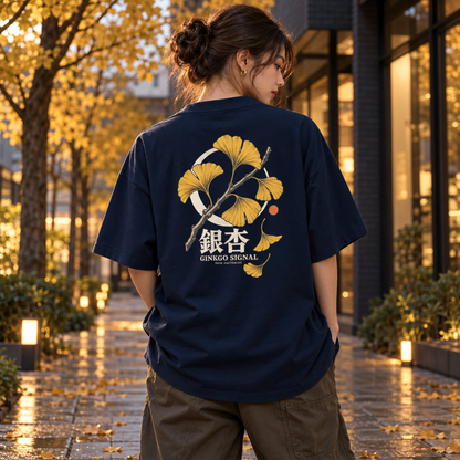 Ginkgo Signal 01 — Oversized Tee