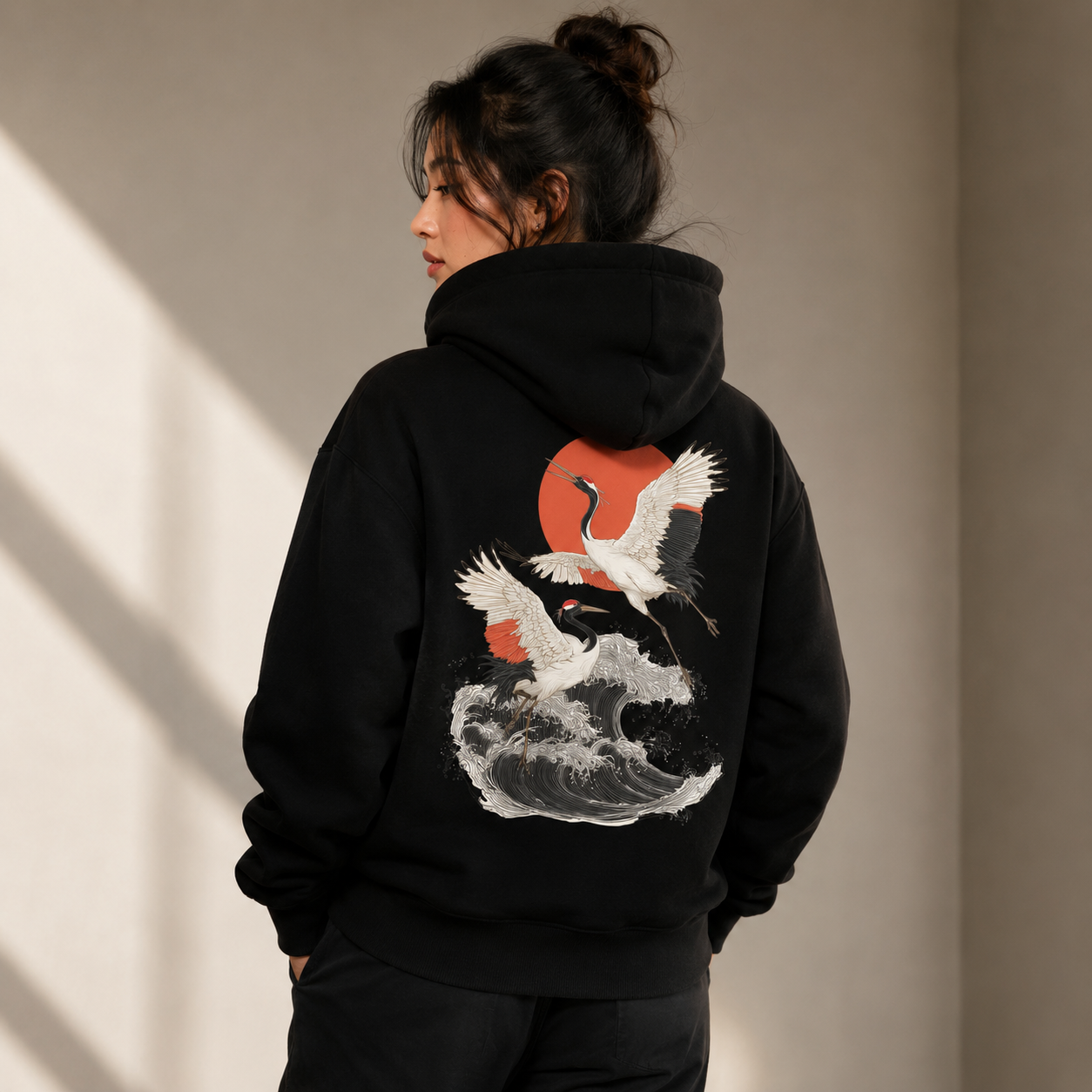 Japan Cranes 01  — Hoodie