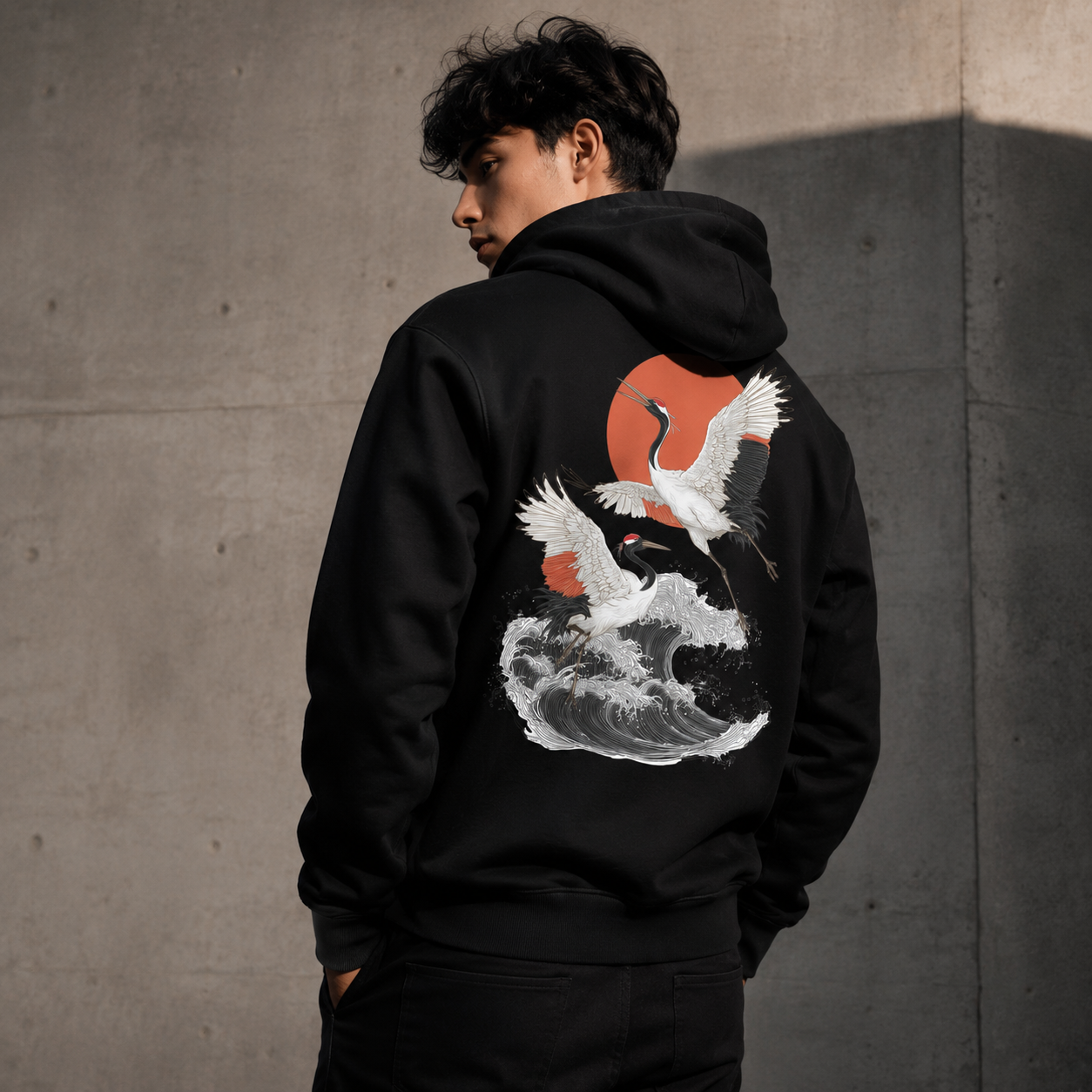 Japan Cranes 01  — Hoodie
