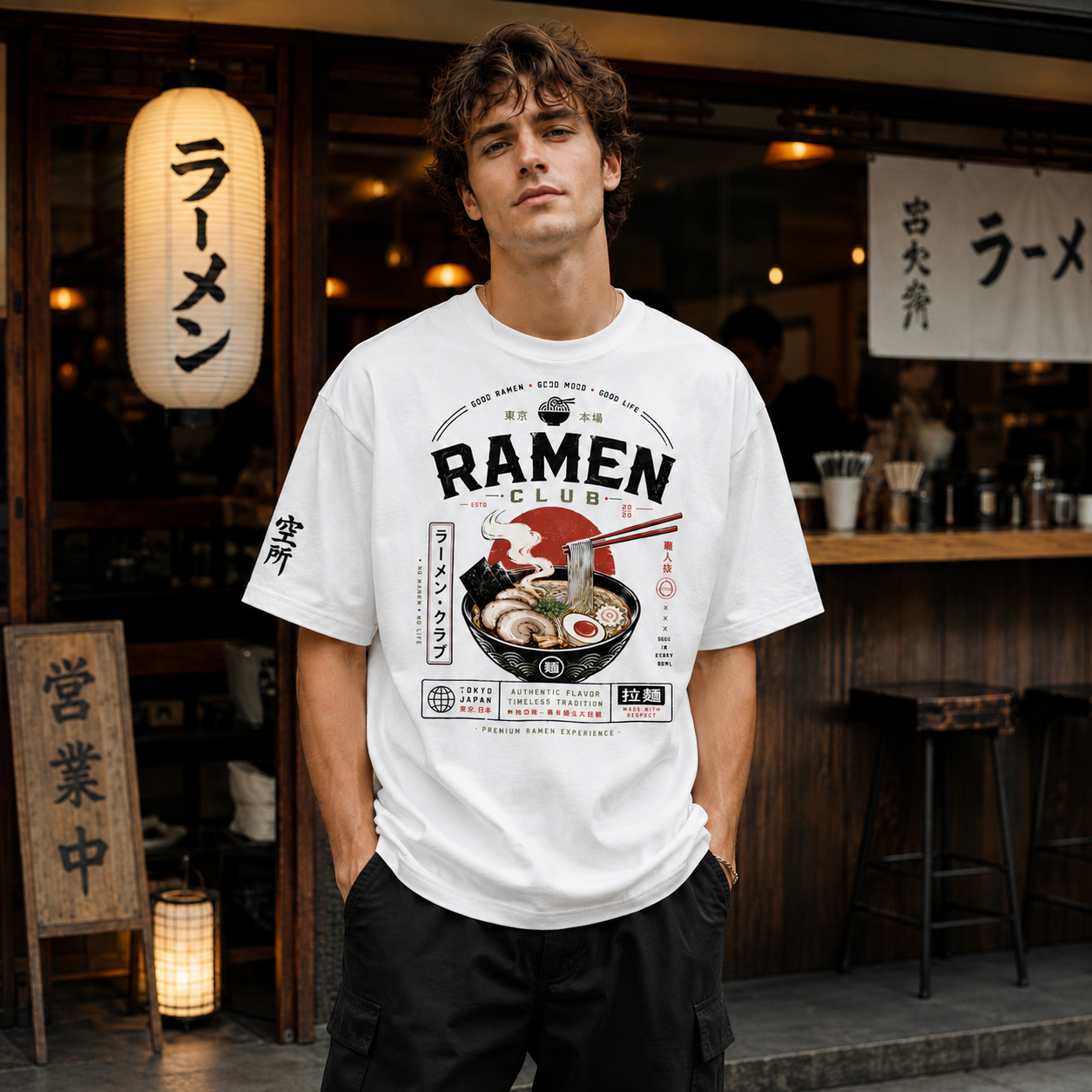 Ramen Club Japan Street Food— T-shirt Oversized