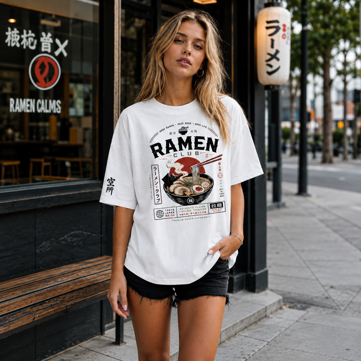 Ramen Club Japan Street Food— T-shirt Oversized