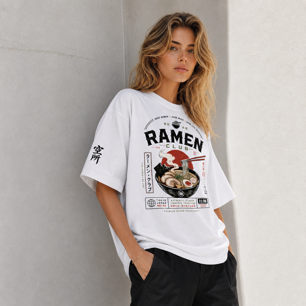 Ramen Club Japan Street Food— T-shirt Oversized