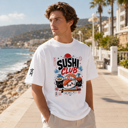 Sushi Club — Camiseta Oversized