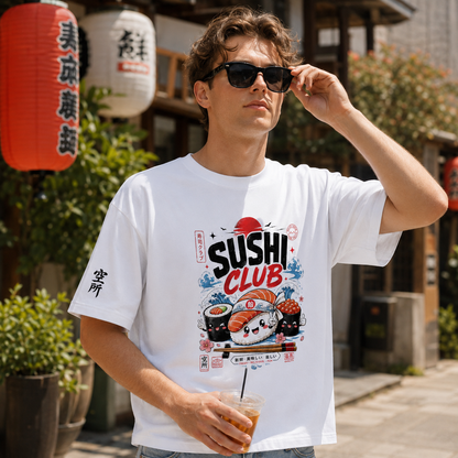 Sushi Club — Camiseta Oversized