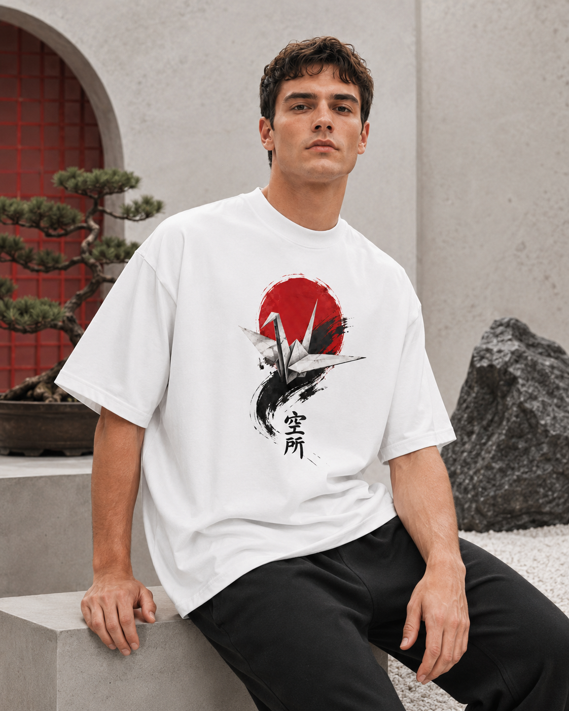 Tsuru Origami — Oversized Tee