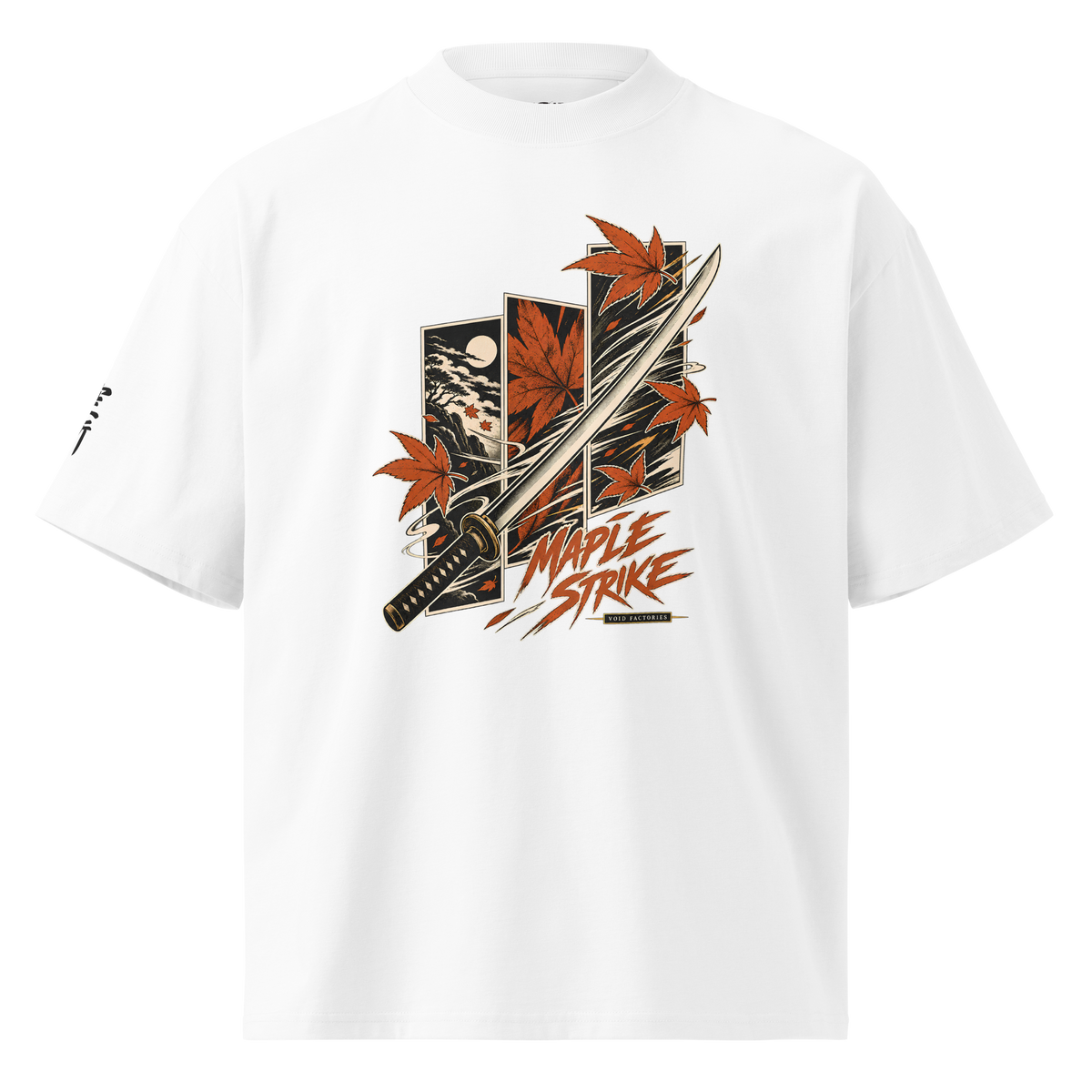 Maple Strike — Camiseta oversized, vista frontal, VOID Factories